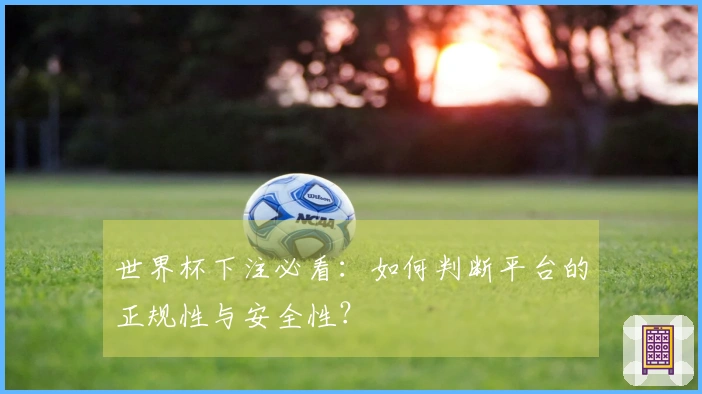 世界杯下注必看：如何判断平台的正规性与安全性？