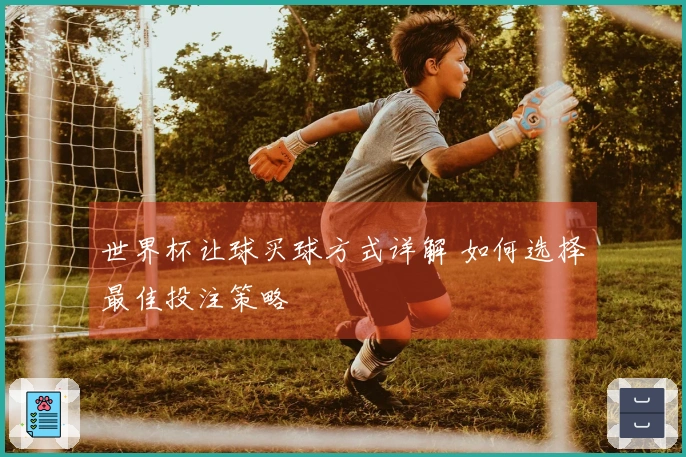 世界杯让球买球方式详解 如何选择最佳投注策略