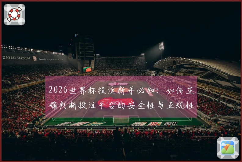 2026世界杯投注新手必知：如何正确判断投注平台的安全性与正规性